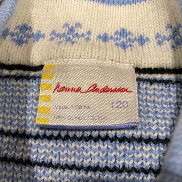 Hanna Andersson cotton sweater size 120 blue unisex - Picture 2 of 3